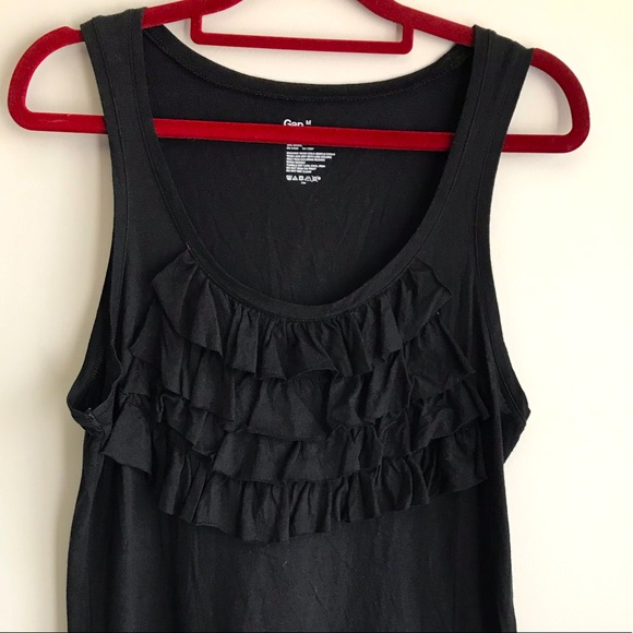 ๐NWOT GAP Cotton Mix Size Medium Black Tank Top Front Design - Picture 3 of 5